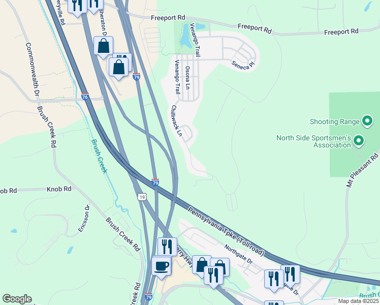 map of restaurants, bars, coffee shops, grocery stores, and more near Chilliwack Lane in Mars