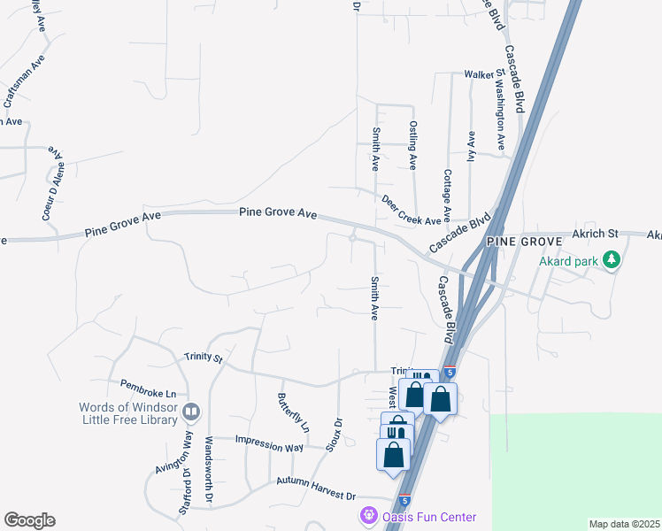 map of restaurants, bars, coffee shops, grocery stores, and more near 4600 Risstay Way in Shasta Lake