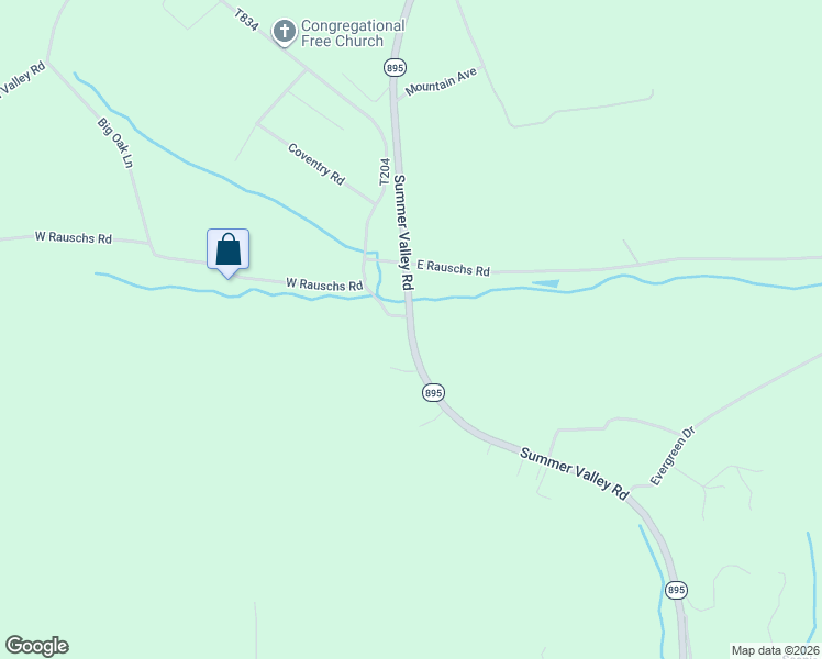 map of restaurants, bars, coffee shops, grocery stores, and more near 845 Summer Valley Road in New Ringgold