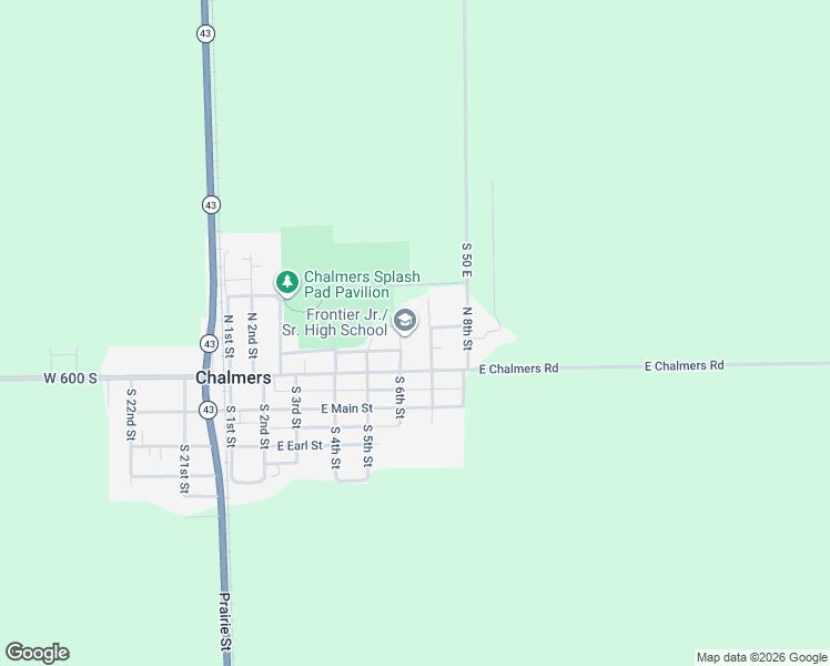 map of restaurants, bars, coffee shops, grocery stores, and more near 700 East Columbia Street in Chalmers