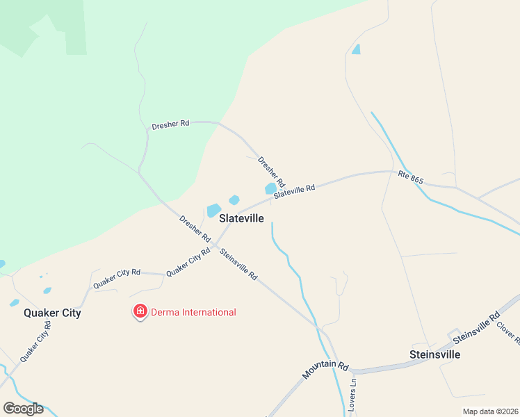 map of restaurants, bars, coffee shops, grocery stores, and more near 9105 Slateville Road in Kempton