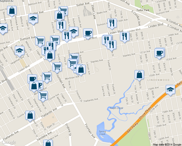 map of restaurants, bars, coffee shops, grocery stores, and more near 971 Lincoln Avenue in Brooklyn