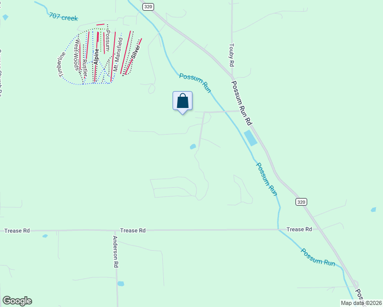 map of restaurants, bars, coffee shops, grocery stores, and more near 3360 O'Possum Run Road in Mansfield