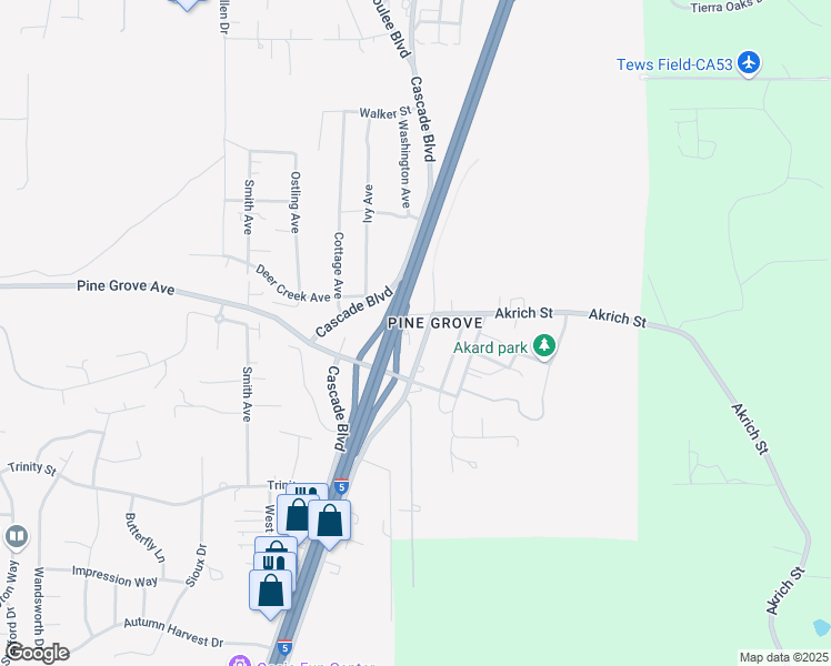 map of restaurants, bars, coffee shops, grocery stores, and more near in Shasta Lake