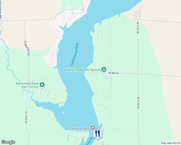 map of restaurants, bars, coffee shops, grocery stores, and more near 7334 North Sandy Beach Drive in Monticello