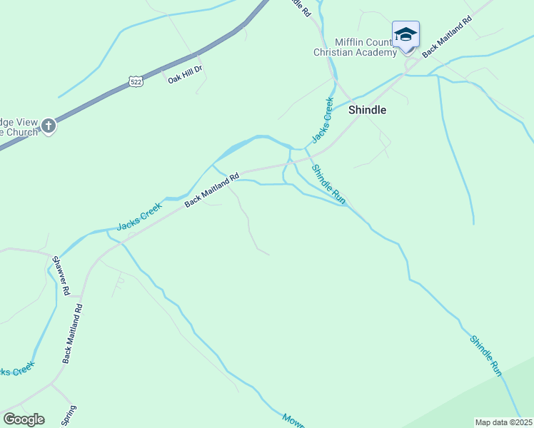 map of restaurants, bars, coffee shops, grocery stores, and more near 35 Shintown Mountain Lane in McClure
