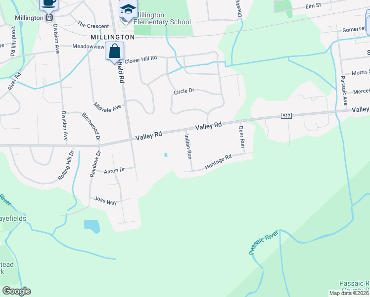 map of restaurants, bars, coffee shops, grocery stores, and more near 26 Indian Run in Long Hill