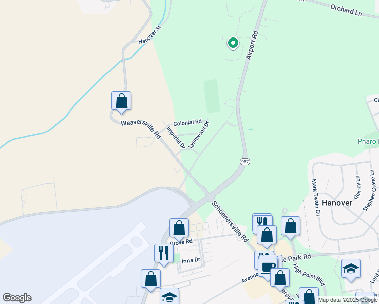 map of restaurants, bars, coffee shops, grocery stores, and more near 8 Victoria Drive in Allentown