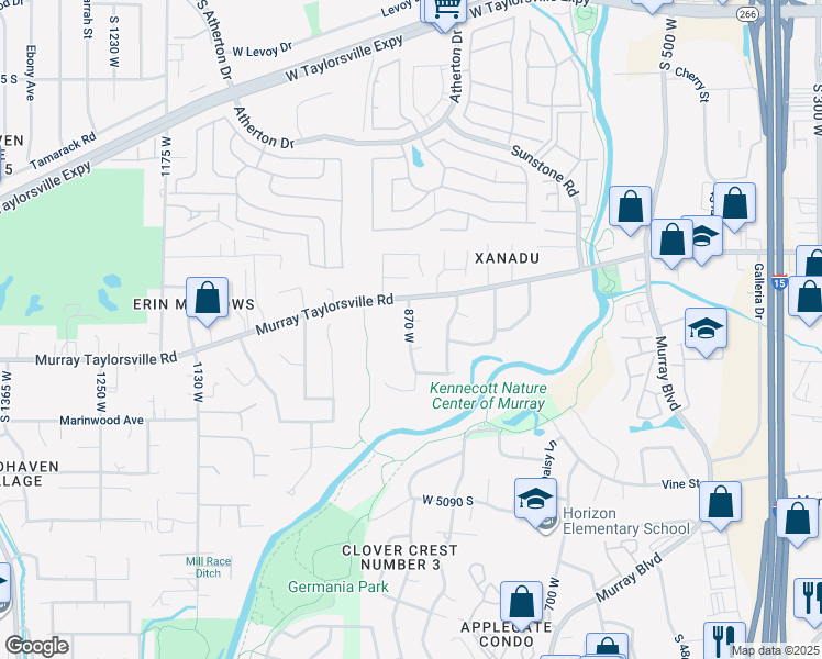 map of restaurants, bars, coffee shops, grocery stores, and more near 889 West 4795 South in Taylorsville