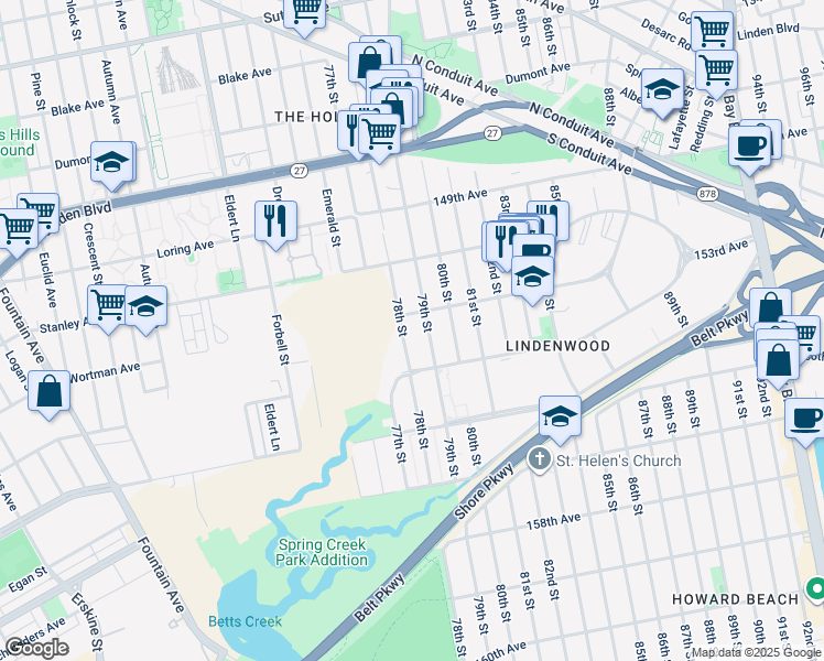 map of restaurants, bars, coffee shops, grocery stores, and more near in 