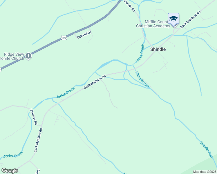 map of restaurants, bars, coffee shops, grocery stores, and more near 35 Shintown Mountain Lane in McClure