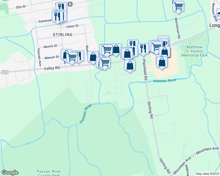 map of restaurants, bars, coffee shops, grocery stores, and more near 85 Poplar Drive in Long Hill