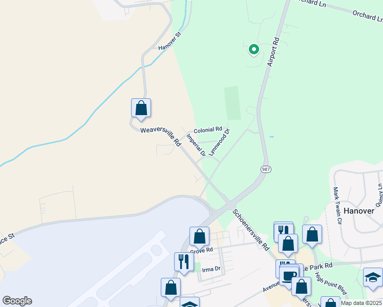 map of restaurants, bars, coffee shops, grocery stores, and more near 12 Victoria Drive in Allentown