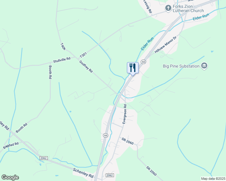 map of restaurants, bars, coffee shops, grocery stores, and more near 109 Godfrey Road in Leechburg