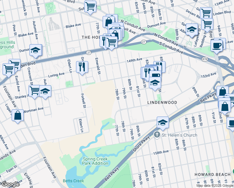 map of restaurants, bars, coffee shops, grocery stores, and more near in 
