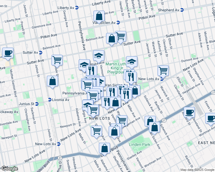 map of restaurants, bars, coffee shops, grocery stores, and more near in Brooklyn