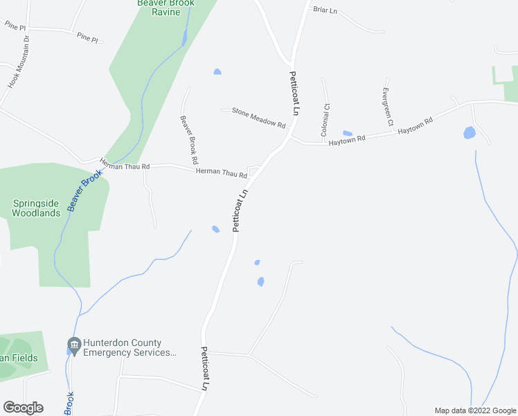 map of restaurants, bars, coffee shops, grocery stores, and more near 96 Petticoat Lane in Hunterdon County