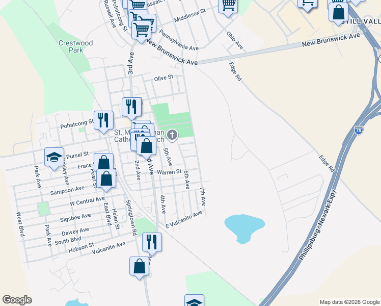 map of restaurants, bars, coffee shops, grocery stores, and more near 925 7th Avenue in Alpha