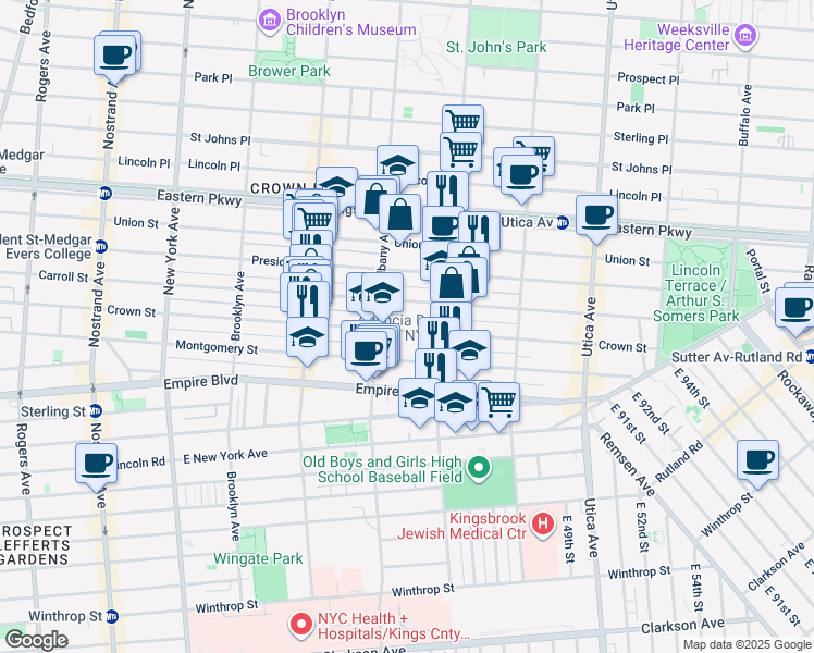 map of restaurants, bars, coffee shops, grocery stores, and more near 1508 Carroll Street in Brooklyn