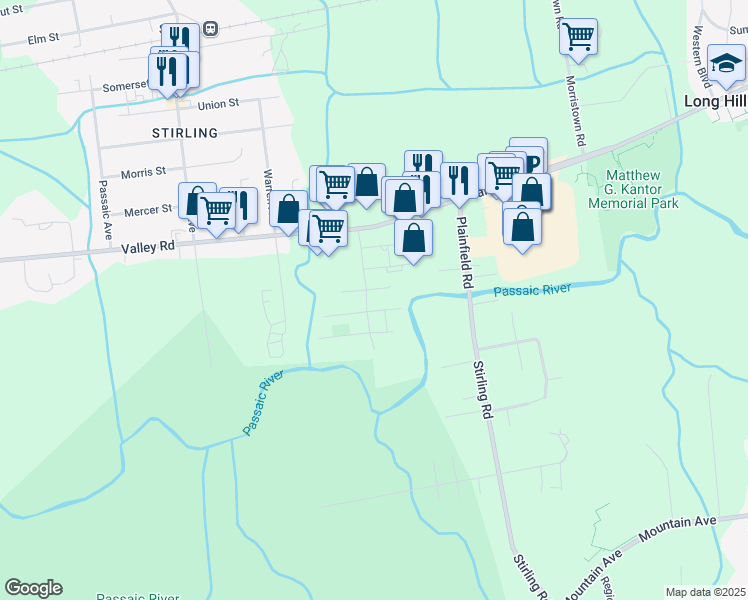 map of restaurants, bars, coffee shops, grocery stores, and more near 46 Poplar Drive in Long Hill