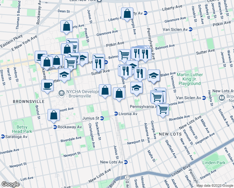 map of restaurants, bars, coffee shops, grocery stores, and more near 350 Snediker Avenue in Brooklyn