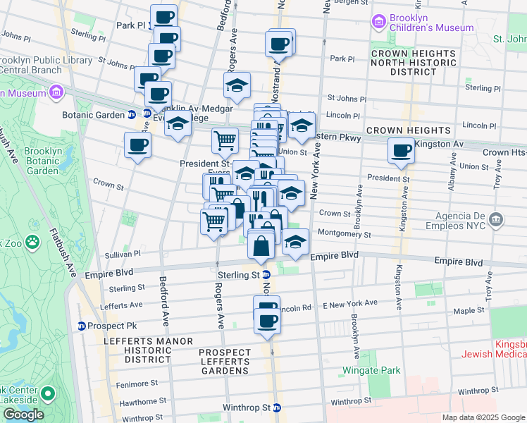 map of restaurants, bars, coffee shops, grocery stores, and more near 1186 Carroll Street in Brooklyn