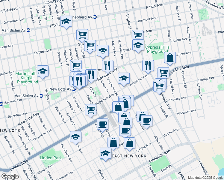 map of restaurants, bars, coffee shops, grocery stores, and more near in Brooklyn