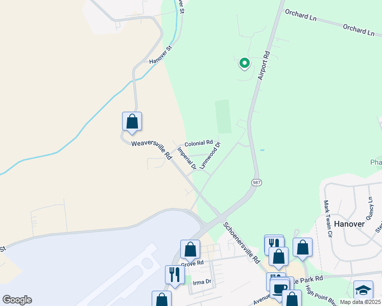 map of restaurants, bars, coffee shops, grocery stores, and more near 51 Jolan Drive in Allentown