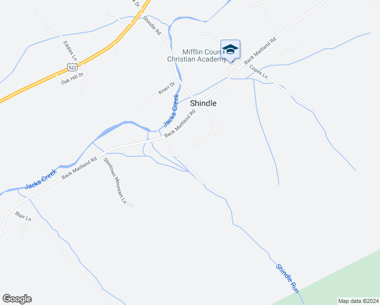 map of restaurants, bars, coffee shops, grocery stores, and more near 75 Black Forest Lane in McClure