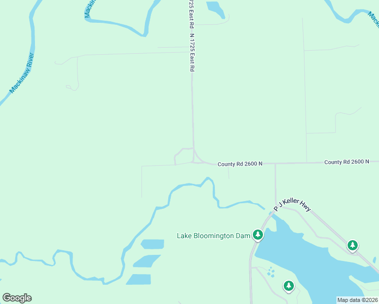 map of restaurants, bars, coffee shops, grocery stores, and more near 26058 North 1725 East Road in Lexington