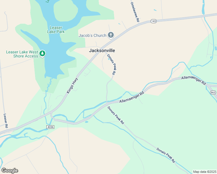 map of restaurants, bars, coffee shops, grocery stores, and more near 7109 Donats Peak Road in New Tripoli