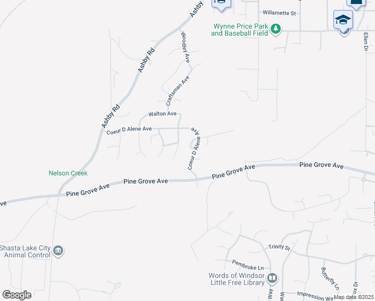 map of restaurants, bars, coffee shops, grocery stores, and more near 2481 Cana Drive in Shasta Lake