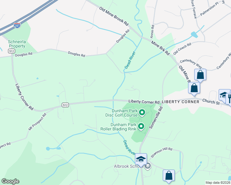 map of restaurants, bars, coffee shops, grocery stores, and more near 216 Liberty Corner Road in Far Hills
