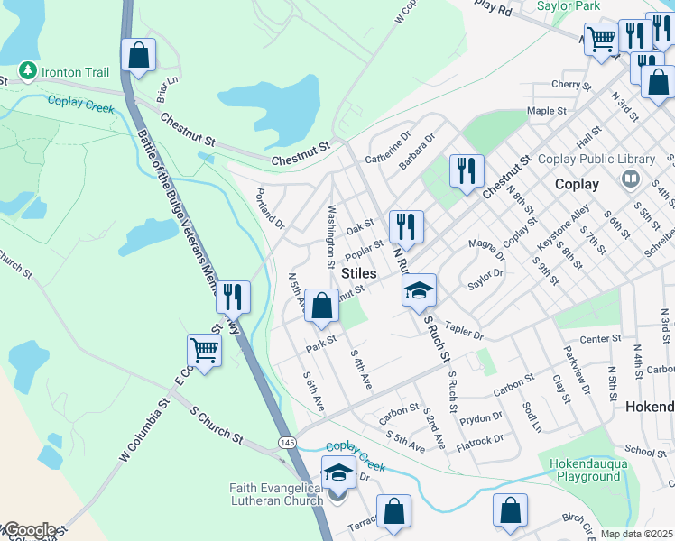 map of restaurants, bars, coffee shops, grocery stores, and more near 3024 North 3rd Avenue in Whitehall
