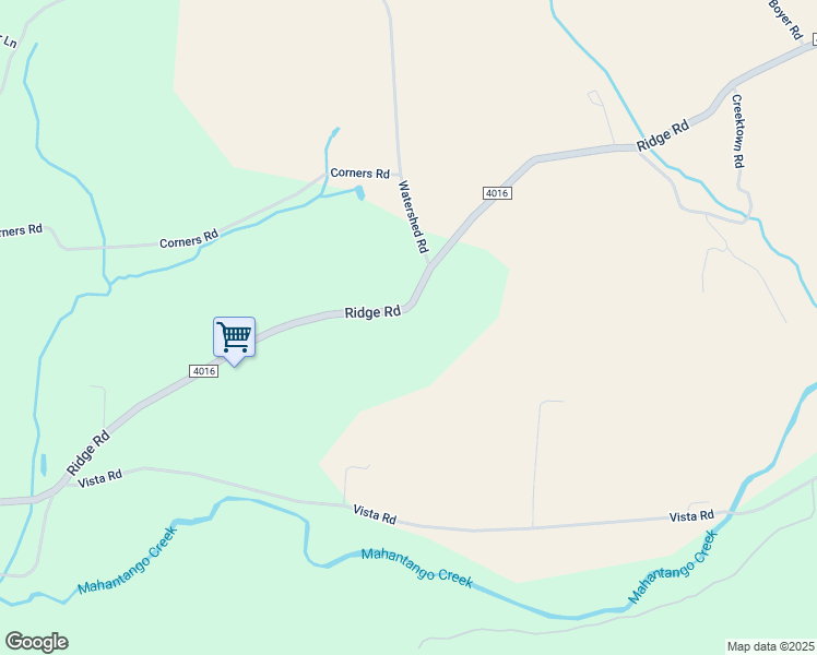 map of restaurants, bars, coffee shops, grocery stores, and more near 1549 Ridge Road in Klingerstown