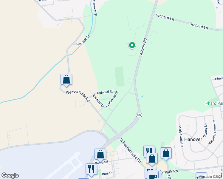 map of restaurants, bars, coffee shops, grocery stores, and more near 76 Colonial Road in Allentown