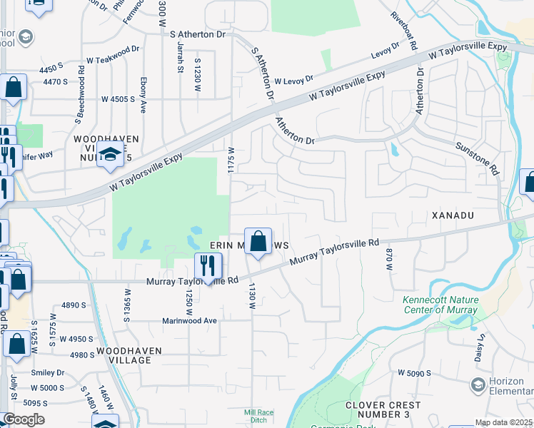 map of restaurants, bars, coffee shops, grocery stores, and more near West 4720 South in Taylorsville