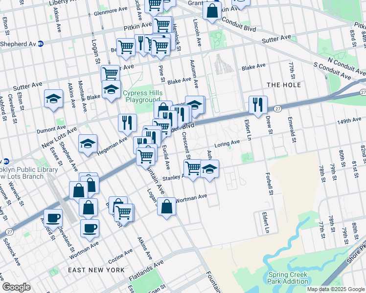 map of restaurants, bars, coffee shops, grocery stores, and more near in Brooklyn