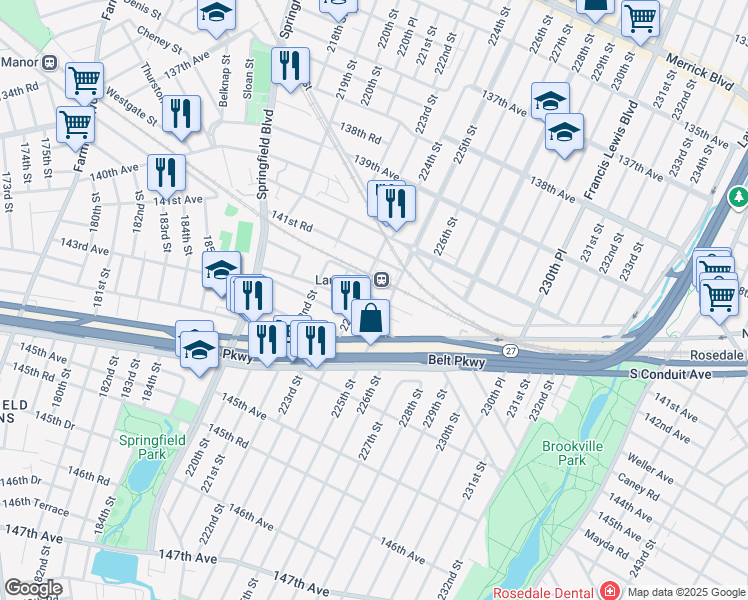 map of restaurants, bars, coffee shops, grocery stores, and more near in Queens