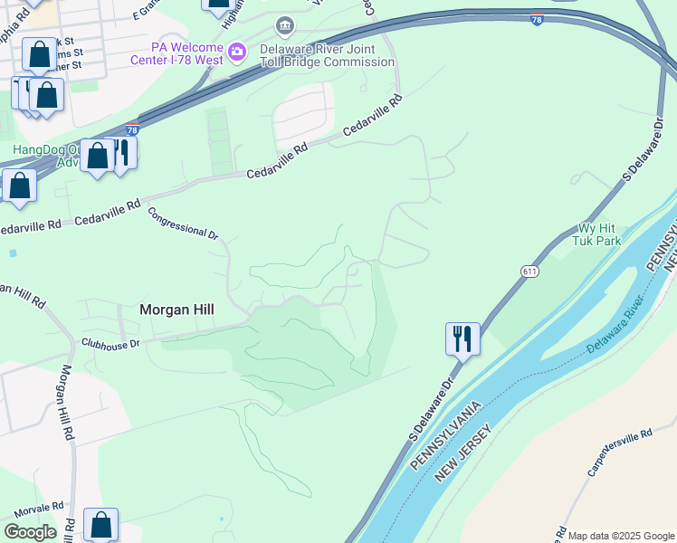 map of restaurants, bars, coffee shops, grocery stores, and more near 221 Eagles Creek Court in Easton