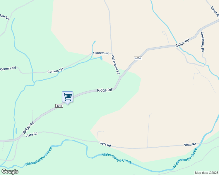 map of restaurants, bars, coffee shops, grocery stores, and more near 1552 Ridge Road in Klingerstown