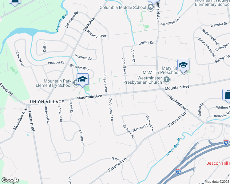 map of restaurants, bars, coffee shops, grocery stores, and more near 239 Princeton Avenue in Berkeley Heights