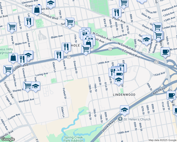 map of restaurants, bars, coffee shops, grocery stores, and more near in Brooklyn