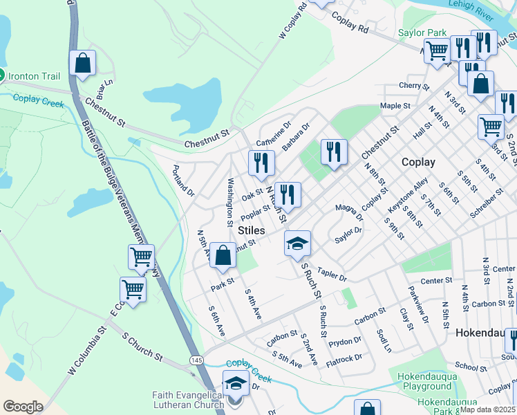 map of restaurants, bars, coffee shops, grocery stores, and more near 3103 North Hobson Street in Stiles