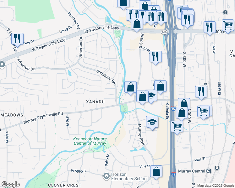 map of restaurants, bars, coffee shops, grocery stores, and more near 4693 Sunstone Road in Taylorsville
