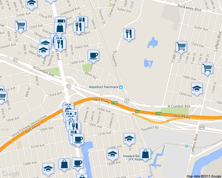 map of restaurants, bars, coffee shops, grocery stores, and more near in Queens