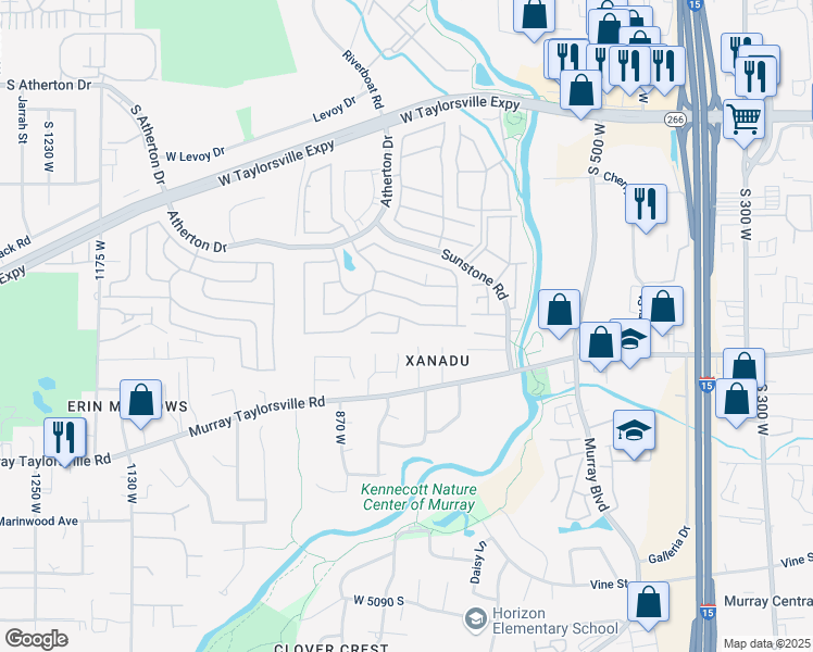 map of restaurants, bars, coffee shops, grocery stores, and more near 4722 Kaitlyn Ann Circle in Taylorsville