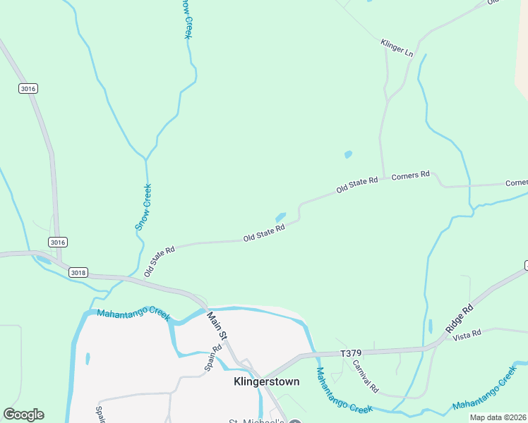 map of restaurants, bars, coffee shops, grocery stores, and more near 386 Old State Road in Klingerstown
