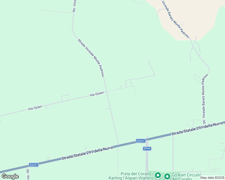 map of restaurants, bars, coffee shops, grocery stores, and more near 54 Via Ozieri in Città metropolitana di Sassari