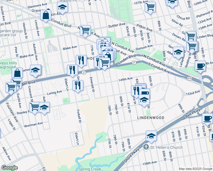 map of restaurants, bars, coffee shops, grocery stores, and more near in Brooklyn